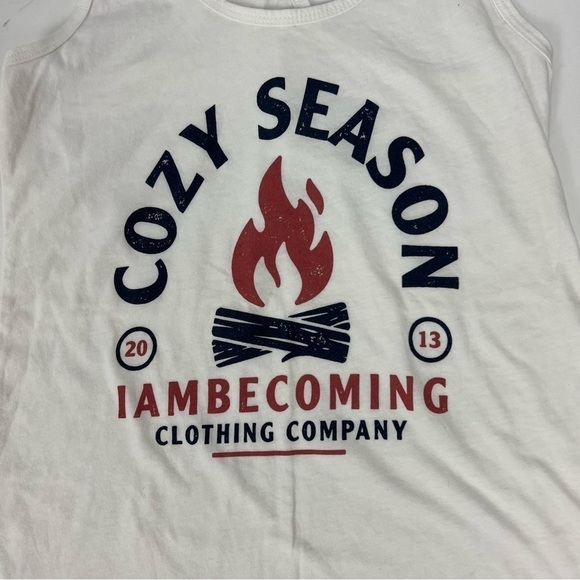 I AM BECOMING Women’s Activewear Cycling Tank Tops Small Bundle/2 White Graphic - Picture 4 of 11